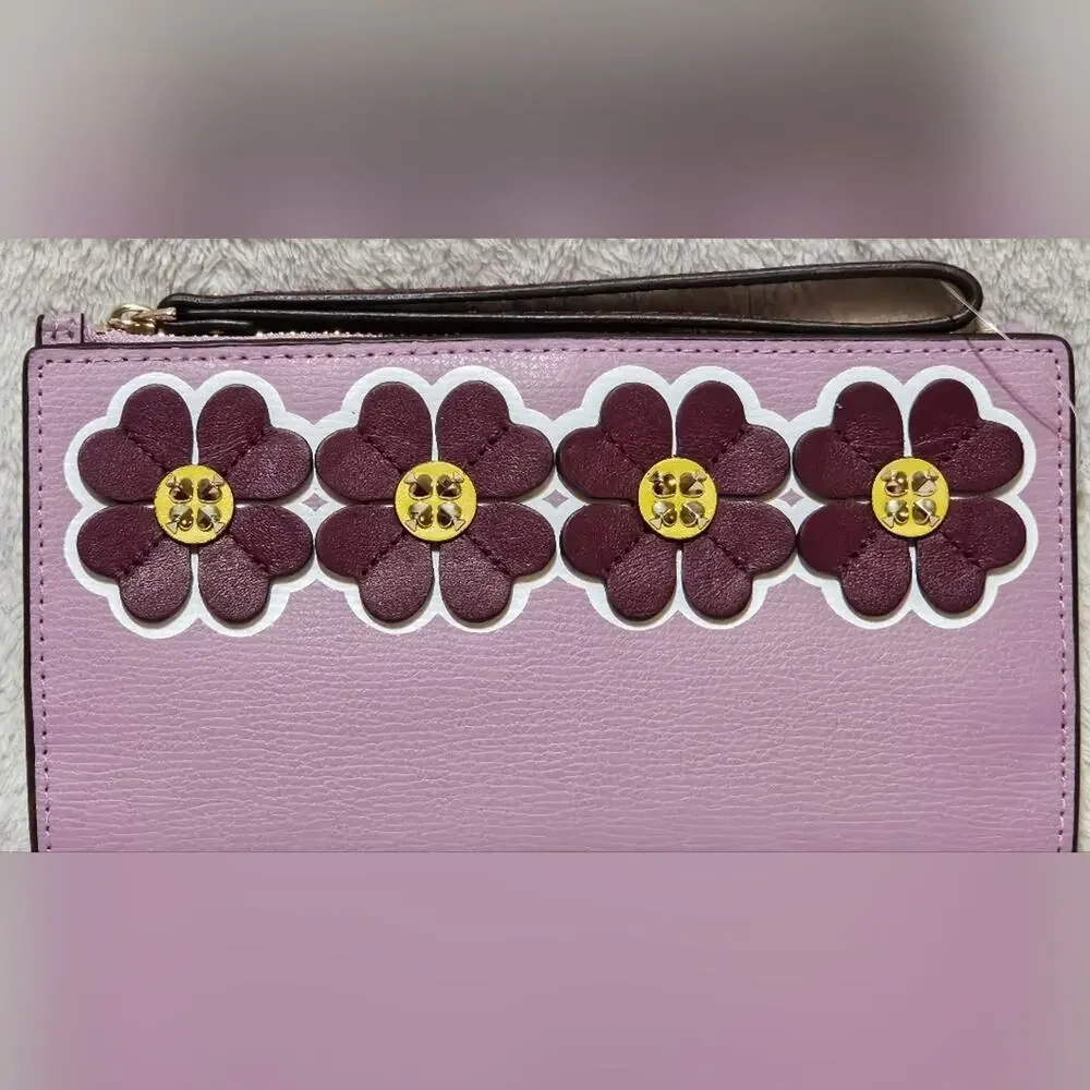 Kate Spade Purple Floral Wallet NWT
